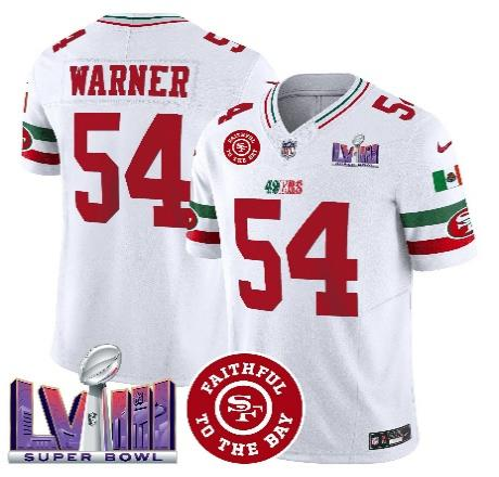 Men San Francisco 49ers #54 Warner white 2024 Nike Limited NFL Jersey ->cincinnati bengals->NFL Jersey
